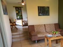 Living room of the Rain Forest Casita (also extra futon)