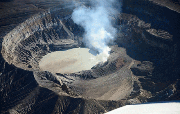 Poas volcano animated